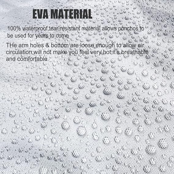 Rain Coats (2 Pack) - Reusable EVA Rain Ponchos for Adults Rain Jackets Raincoats for Men Women